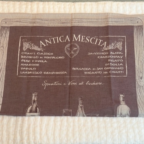 🔆2 /$12 🆕🍷Sur La Table “Antica Mescita” Italian Wine Kitchen Towel. NWT - Picture 7 of 13